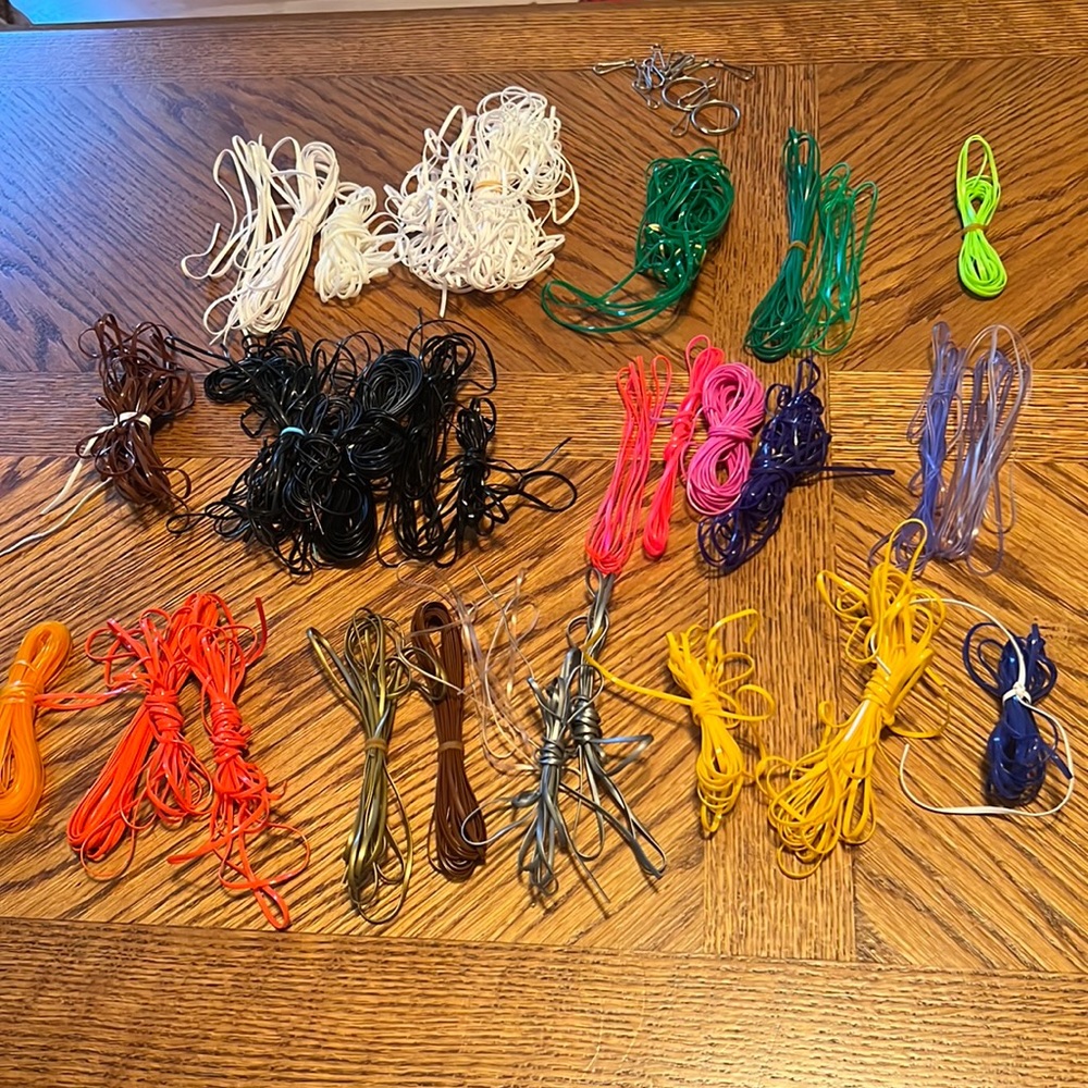 Lanyard String, multi Colors Plastic String Cord new and unraveled